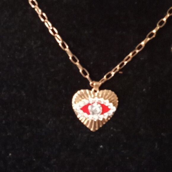 Mint collection Gold and Red Evil eye Jewelry set - Picture 3 of 4